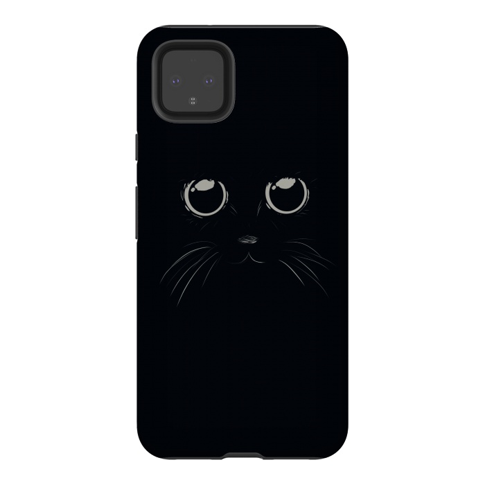 Pixel 4XL StrongFit Black Cat by Sue Anna Joe
