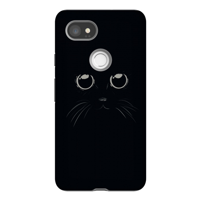 Pixel 2XL StrongFit Black Cat by Sue Anna Joe