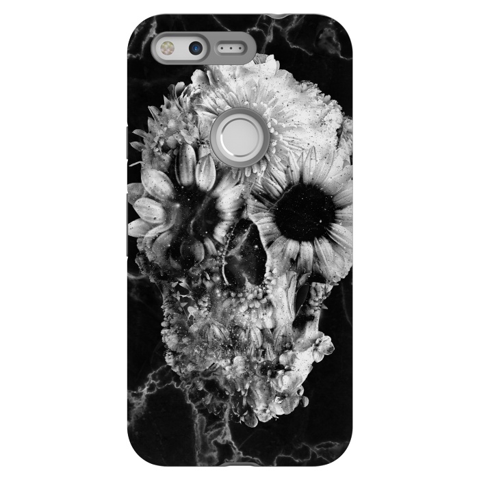 Pixel StrongFit Floral Skull Marble by Ali Gulec