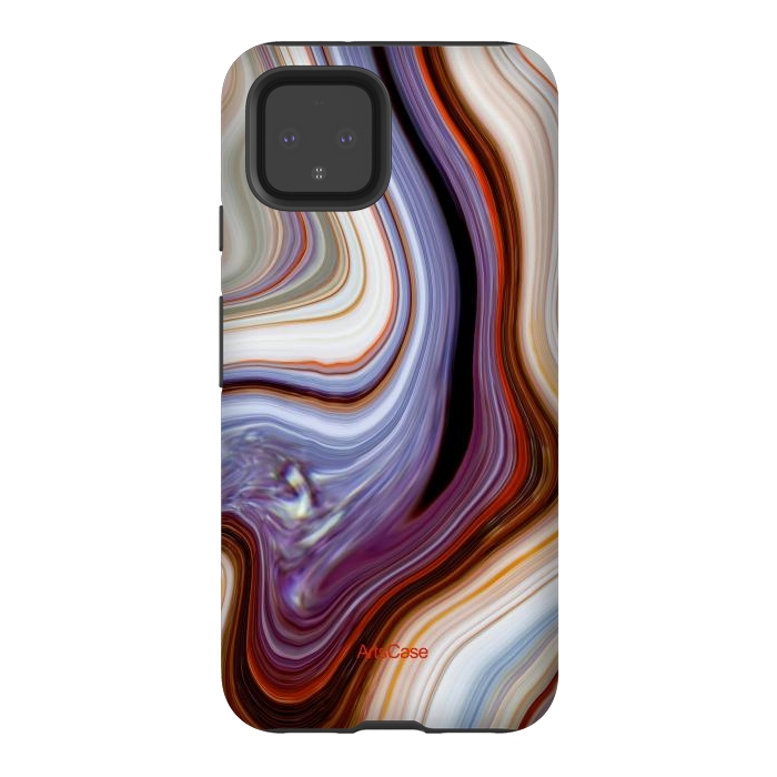 Pixel 4 StrongFit Brown Marble Pattern by ArtsCase