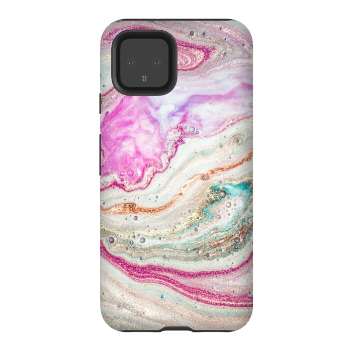 Pixel 4 StrongFit Natural Luxury Liquid Marble by ArtsCase