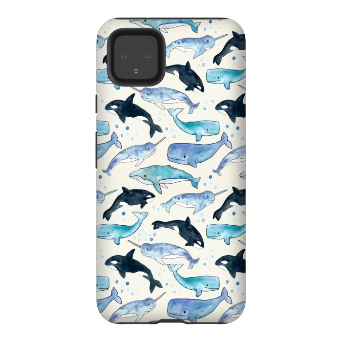Pixel 4XL StrongFit Whales, Orcas & Narwhals by Tangerine-Tane