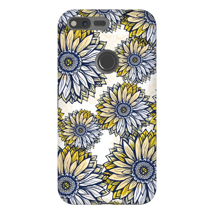 Pixel XL StrongFit Happy Sunflowers by Rose Halsey