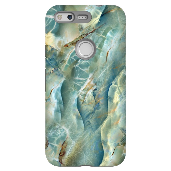 Pixel StrongFit Green Marble Design by ArtsCase