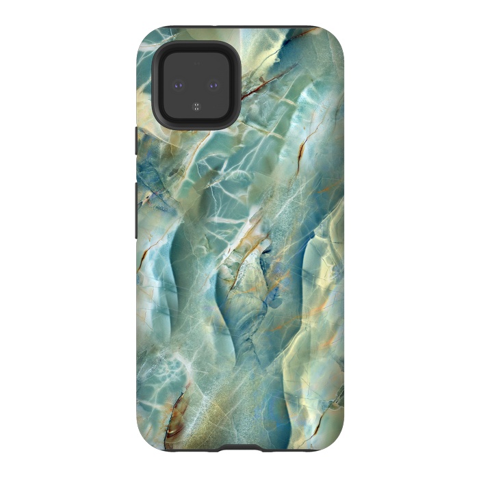 Pixel 4 StrongFit Green Marble Design by ArtsCase