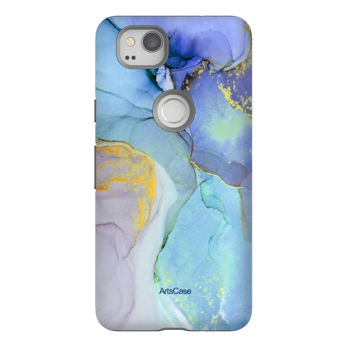 Pixel 2 StrongFit Ink Paint Abstract Marble by ArtsCase