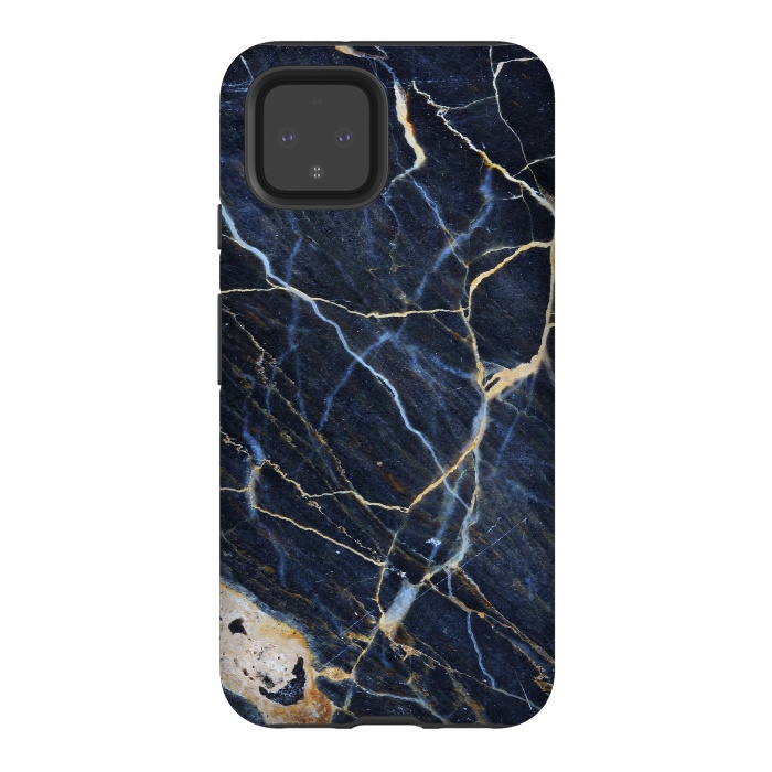 Pixel 4 StrongFit Structure Marble of Dark Gray Blue by ArtsCase