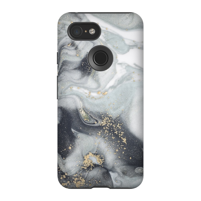 Pixel 3 StrongFit Style Incorporates the Swirls of Marble by ArtsCase