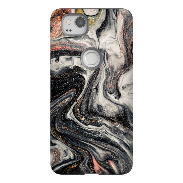 Pixel 2 StrongFit Swirls of Marble and The Ripples of Agate by ArtsCase