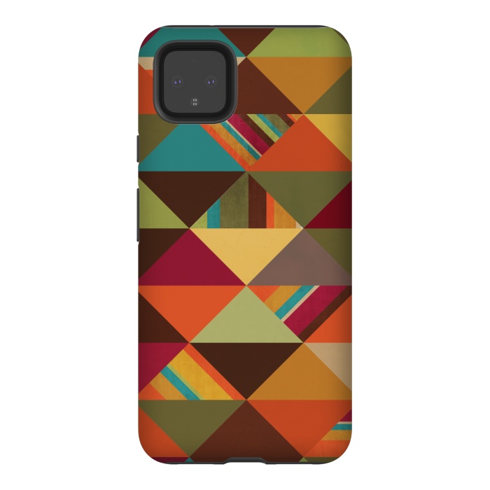 Pixel 4XL StrongFit Autumn Triangles by Noonday Design