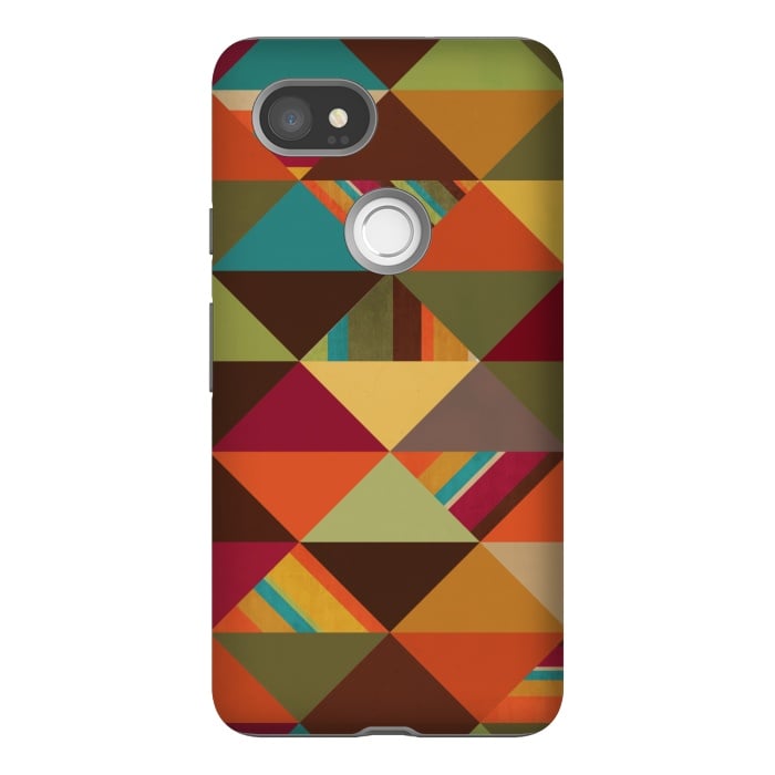 Pixel 2XL StrongFit Autumn Triangles by Noonday Design
