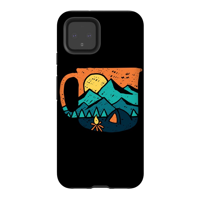 Pixel 4 StrongFit Coffee and Adventure by Afif Quilimo