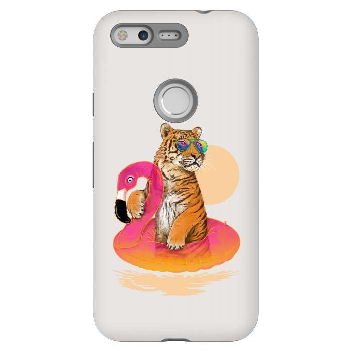 Pixel StrongFit Chillin Flamingo Tiger by 38 Sunsets