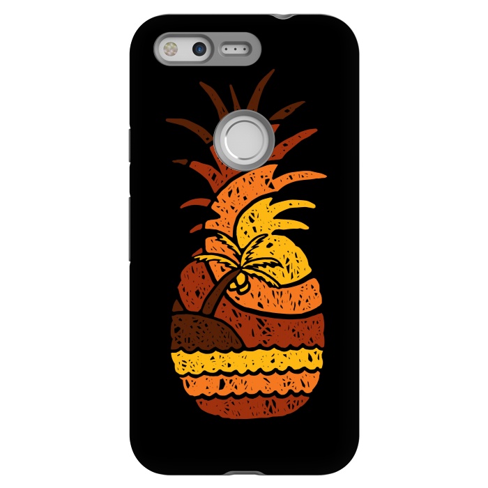 Pixel StrongFit Pineapple and Beach by Afif Quilimo