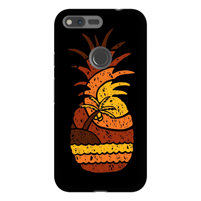 Pixel XL StrongFit Pineapple and Beach by Afif Quilimo