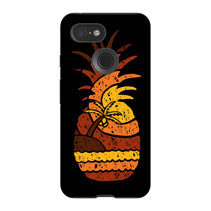 Pixel 3 StrongFit Pineapple and Beach by Afif Quilimo