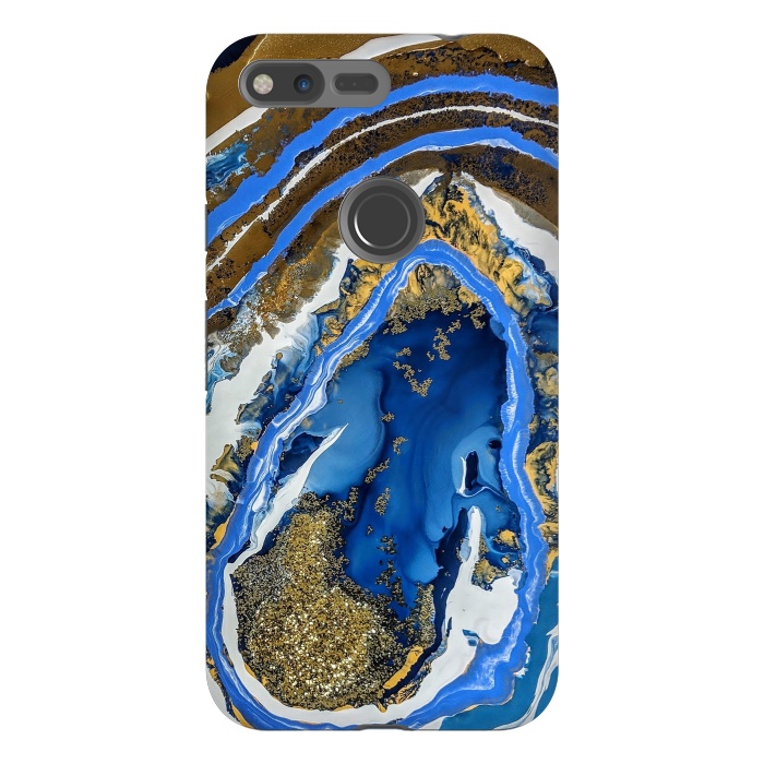 Pixel XL StrongFit Gold and blue geode  by Winston