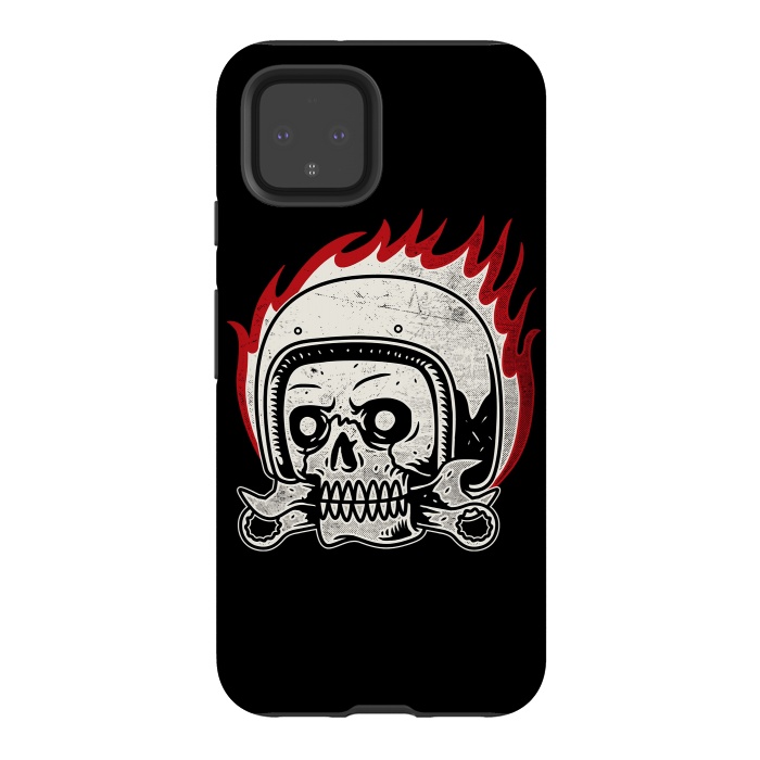 Pixel 4 StrongFit Skull Biker 2 by Afif Quilimo