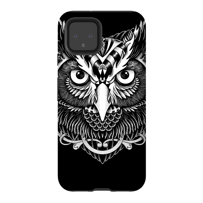 Pixel 4 StrongFit Owl ornate by Afif Quilimo