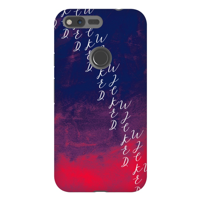 Pixel XL StrongFit Text red phonecase by Josie