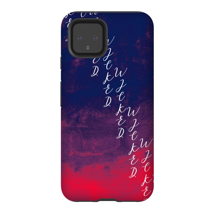 Pixel 4 StrongFit Text red phonecase by Josie