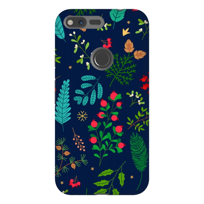 Pixel XL StrongFit Holiday Christmas with Branches Mistletoe and Berries by ArtsCase