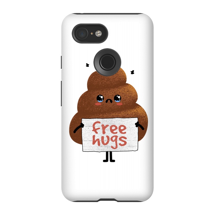 Pixel 3 StrongFit Free Hugs Poop by Afif Quilimo