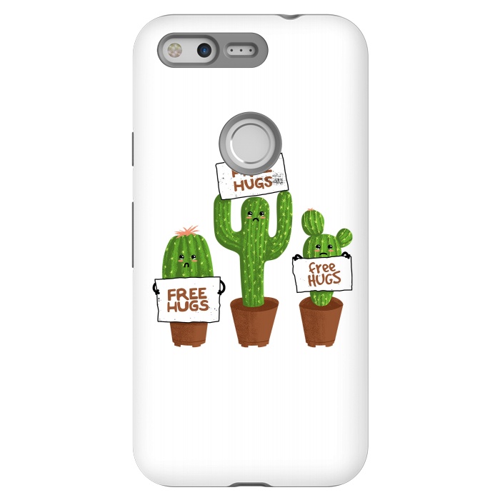 Pixel StrongFit Free Hugs Cactus by Afif Quilimo