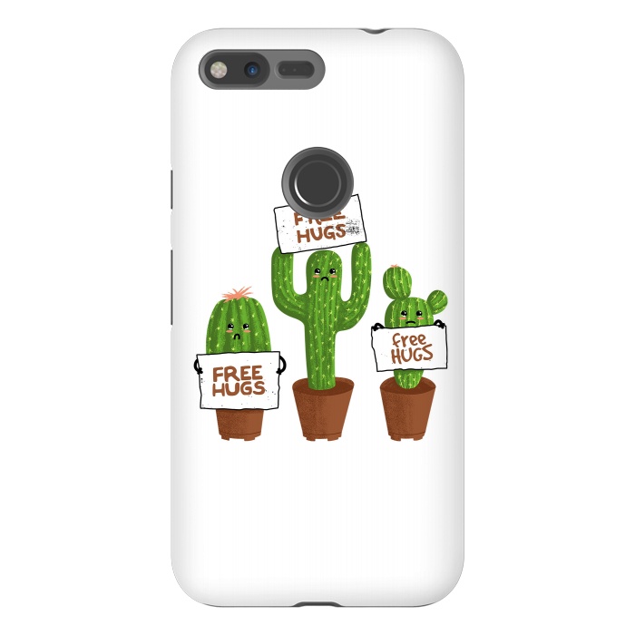 Pixel XL StrongFit Free Hugs Cactus by Afif Quilimo