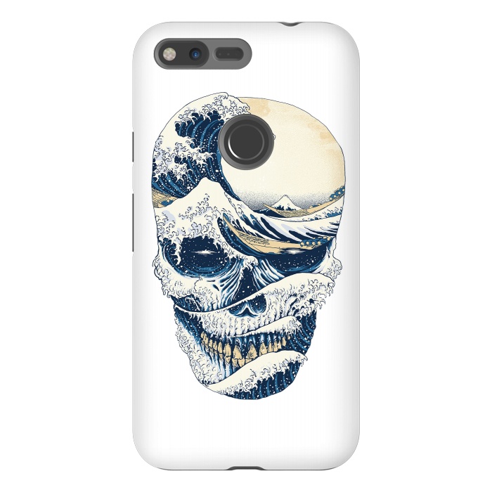 Pixel XL StrongFit The Great Wave off Skull by Afif Quilimo