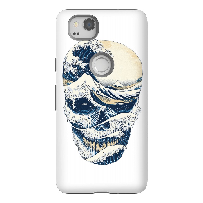 Pixel 2 StrongFit The Great Wave off Skull by Afif Quilimo