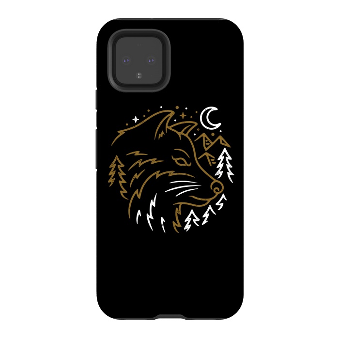 Pixel 4 StrongFit Wolf Wild by Afif Quilimo