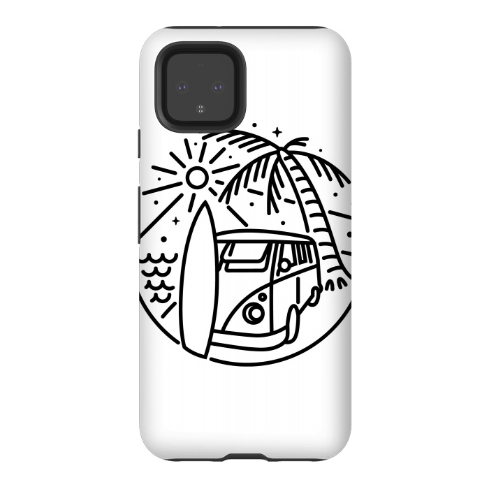 Pixel 4 StrongFit Van, Surf, and Beach by Afif Quilimo