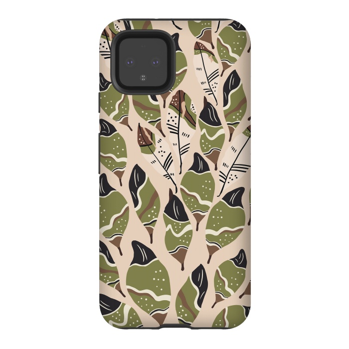 Pixel 4 StrongFit Feather bohemian green by Mmartabc