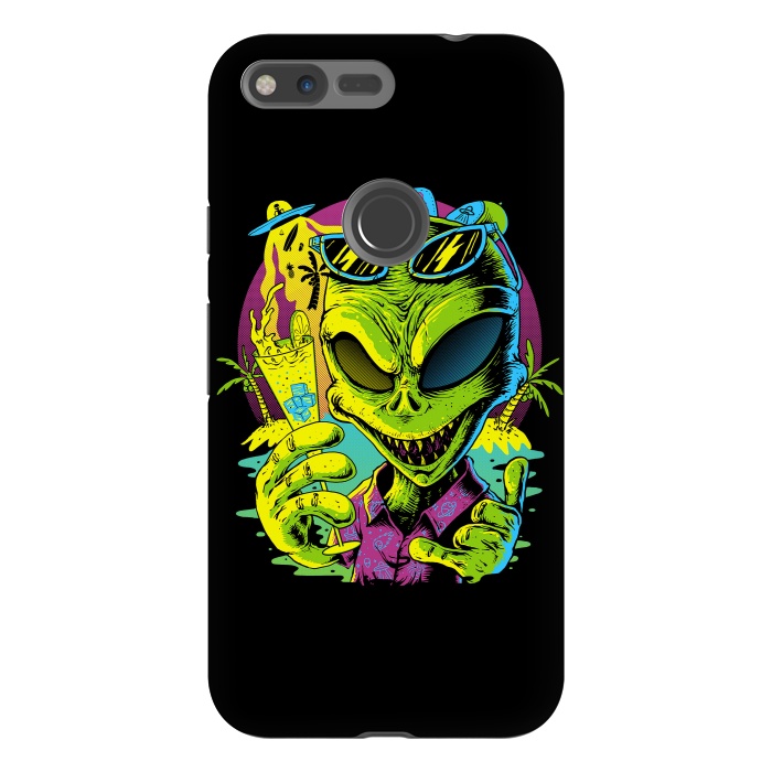Pixel XL StrongFit Alien Summer Vibes (Dark) by Afif Quilimo