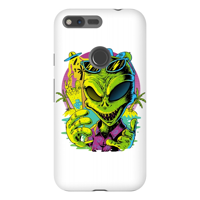 Pixel XL StrongFit Alien Summer Vibes (White) by Afif Quilimo