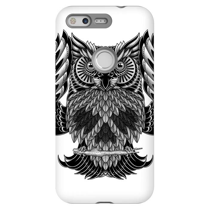 Pixel StrongFit Owl Skull Ornate (White) by Afif Quilimo