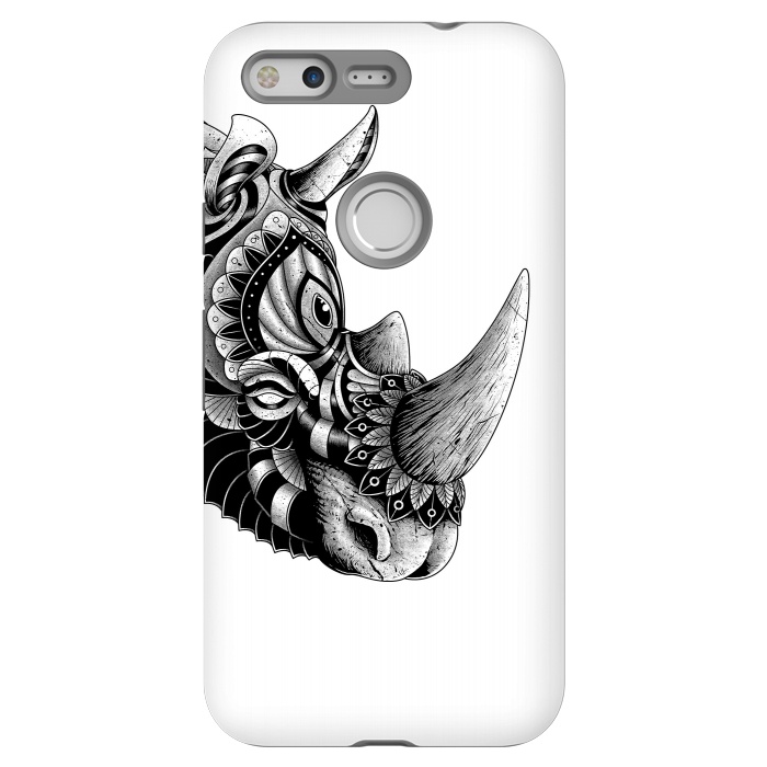 Pixel StrongFit Rhino Ornate(White) by Afif Quilimo