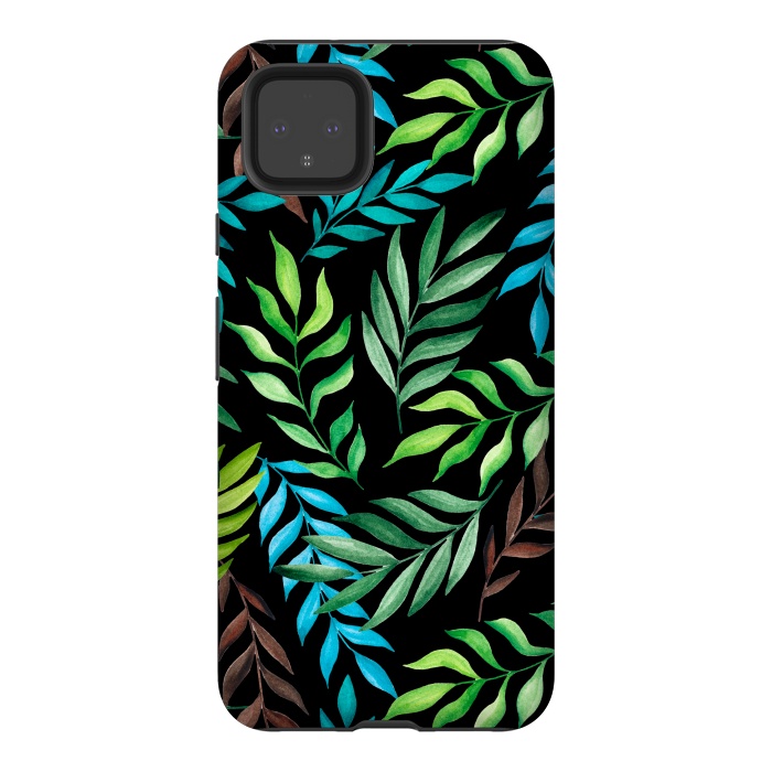 Pixel 4XL StrongFit Tropical leaves by Julia Badeeva