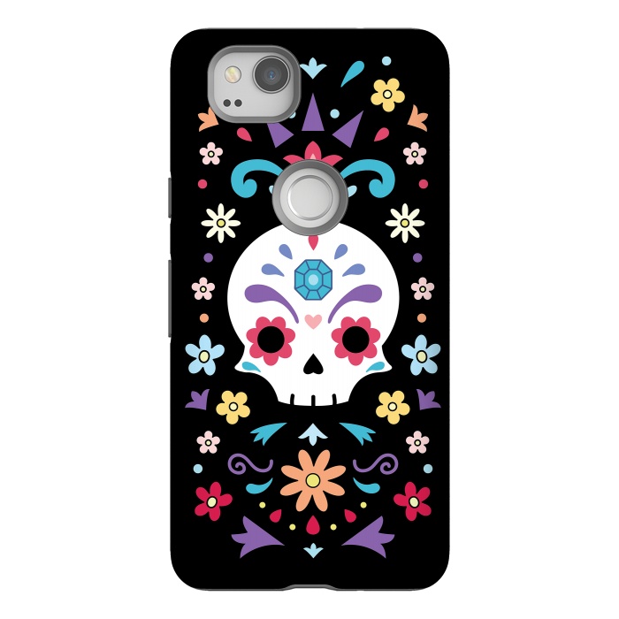 Pixel 2 StrongFit Cute day of the dead by Laura Nagel