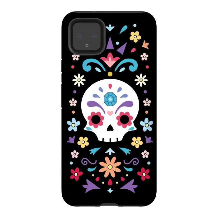 Pixel 4XL StrongFit Cute day of the dead by Laura Nagel