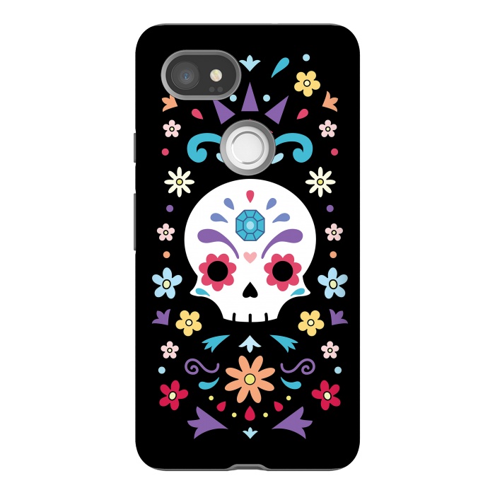 Pixel 2XL StrongFit Cute day of the dead by Laura Nagel