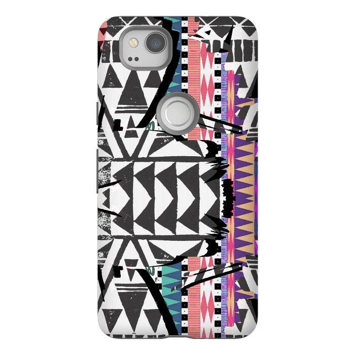 Pixel 2 StrongFit Colourful African inspired ethnic print by Oana 