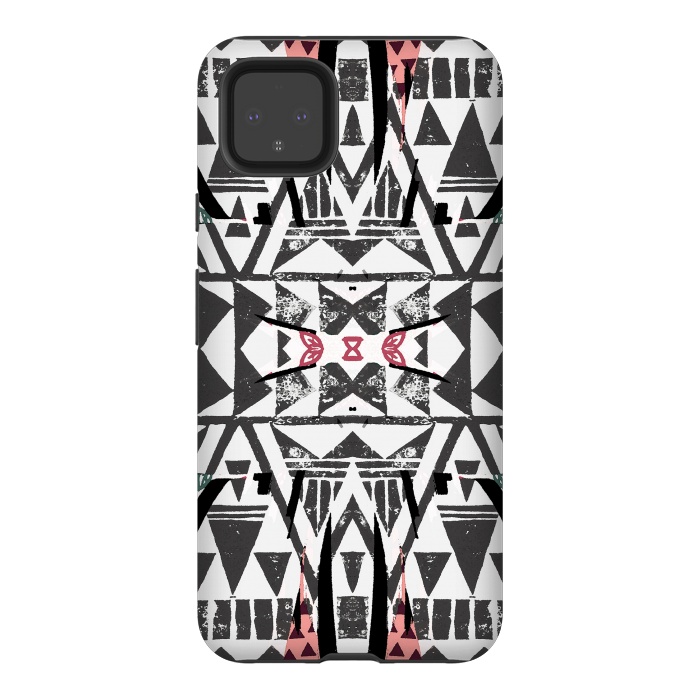 Pixel 4XL StrongFit Ethnic tribal triangles by Oana 