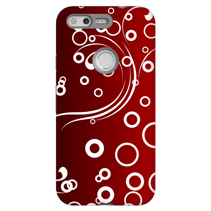 Pixel StrongFit White Abstracts on Red by Texnotropio