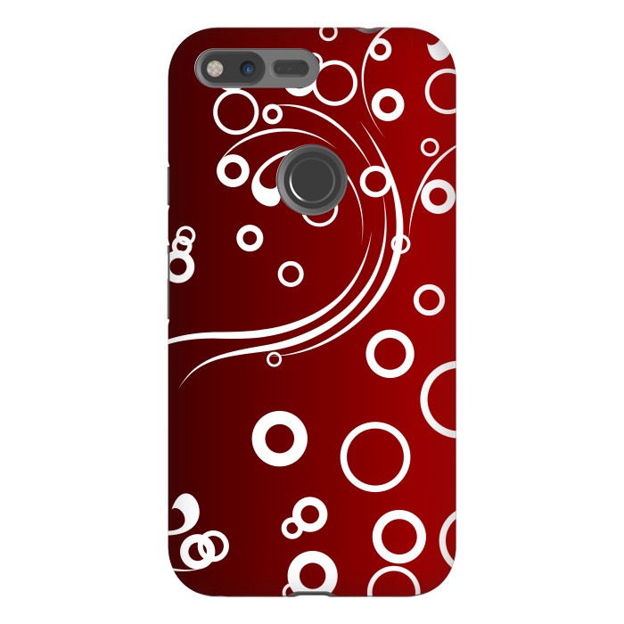 Pixel XL StrongFit White Abstracts on Red by Texnotropio
