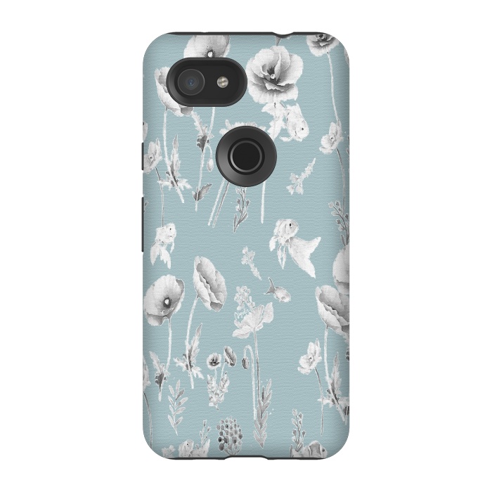 Pixel 3A StrongFit Fishes & Garden-Powder Blue by ''CVogiatzi.