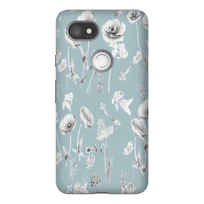 Pixel 2XL StrongFit Fishes & Garden-Powder Blue by ''CVogiatzi.