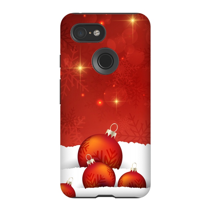 Pixel 3 StrongFit Red Christmas by Texnotropio