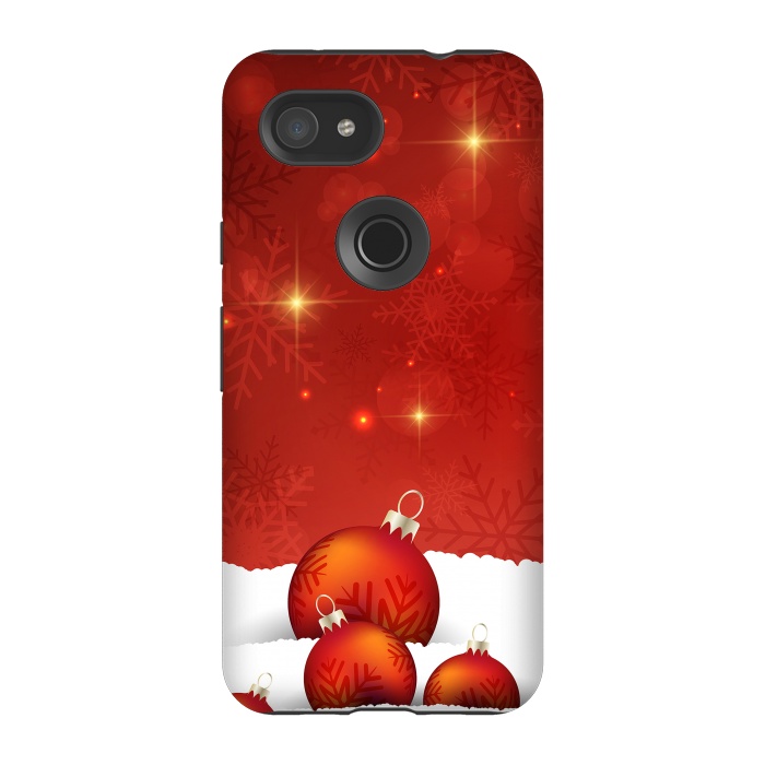 Pixel 3A StrongFit Red Christmas by Texnotropio